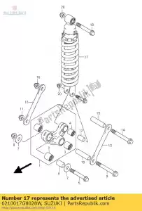 Suzuki 6210017G8028W absorber assy,r - Bottom side