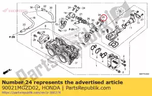 Honda 90021MGZD02 bout, schouder - Onderkant