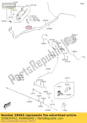 01 verblijf, parkeerrem assy van Kawasaki, met onderdeel nummer 35063Y042, bestel je hier online: