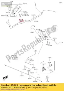 kawasaki 35063Y042 01 verblijf, parkeerrem assy - Onderkant