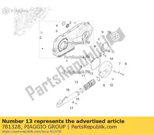 Piaggio Group 781328 hose clamp - Bottom side