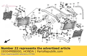 honda 19504MBB000 tubo flessibile, parte superiore del radiatore - Il fondo