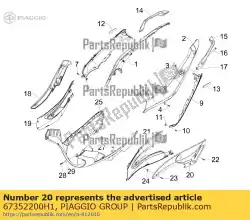Tutaj możesz zamówić panel boczny lewy od Piaggio Group , z numerem części 67352200H1: