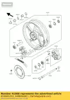 410681292, Kawasaki, Eje, rr zr550-b2 kawasaki zephyr 550 1991 1992 1993 1994 1996 1997 1998, Nuevo