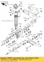 390070157, Kawasaki, Arm-susp, uni trak kx450eaf kawasaki kx 450 2010 2011, Nieuw