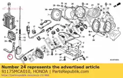 Ici, vous pouvez commander le plaque, réglage d'antenne auprès de Honda , avec le numéro de pièce 81175MCA010: