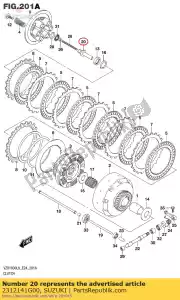 Suzuki 2312141G00 piece,clutch pu - Bottom side