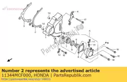 Here you can order the gasket, l. Crankcase cover from Honda, with part number 11344MCF000: