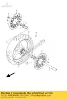 5411137H00YPU, Suzuki, rueda delantera (17m suzuki gsx r 1000 2009 2010, Nuevo