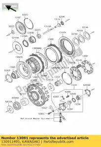 Kawasaki 130911495 support, ressort amortisseur - La partie au fond