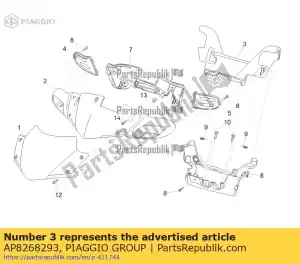 Piaggio Group AP8268293 handlebar cover. black - Bottom side