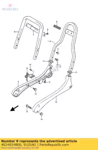 Suzuki 4624024B00 handle,pillion - Bottom side