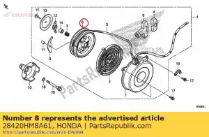 honda 28420HM8A61 bobine, lanceur à rappel - La partie au fond