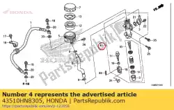 Aquí puede pedir subconjunto, trasero m / c de Honda , con el número de pieza 43510HN8305: