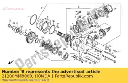 Here you can order the no description available at the moment from Honda, with part number 21200MM8000: