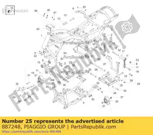 Piaggio Group 887248 supporto inferiore motore con i.p. - Il fondo