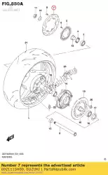 Tutaj możesz zamówić tarczowy, tylny hamulec od Suzuki , z numerem części 6921115H00: