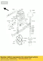 160141100, Kawasaki, screw-pilot air zx600-g1 kawasaki zx 600 1998 1999 2000 2001 2002, New