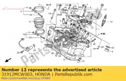 Aqui você pode pedir o vela de ignição em Honda , com o número da peça 31912MCW003:
