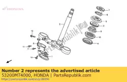 Tutaj możesz zamówić trzpie?, uk? Ad kierowniczy od Honda , z numerem części 53200MT4000: