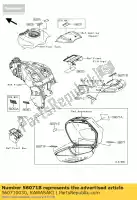 560710030, Kawasaki, rótulo-aviso, transportadora zg1400a8 kawasaki gtr tr 1400 2008 2009 2010 2011 2012, Novo