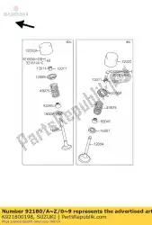 Here you can order the shim,t=3. 275 from Suzuki, with part number K921800198: