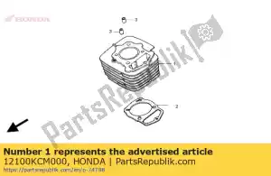 Honda 12100KCM000 cilindro comp. - Lado inferior
