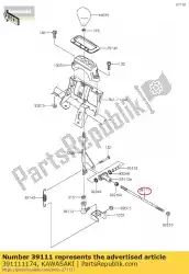 Here you can order the rod-tie,shift kvf650-a1 from Kawasaki, with part number 391111174: