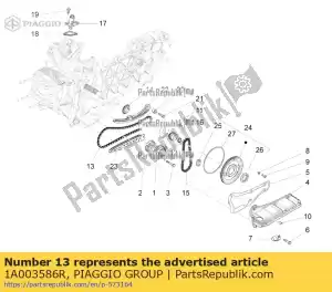 Piaggio Group 1A003586R cadena del árbol de levas - Lado inferior