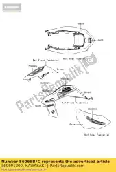 Here you can order the pattern,fr fender,rr,lh ksf450 from Kawasaki, with part number 560691200: