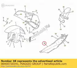 Aqui você pode pedir o extensão traseira superior do guarda-lamas em Piaggio Group , com o número da peça 00H00720341: