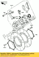 430411917DJ, Kawasaki, pinza-assy, ??fr, lh, nero kawasaki gpz klr zx gpza 400 250 600, Nuovo