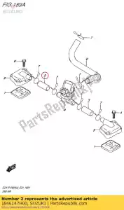 Suzuki 1846147H00 manguera, segundo va de aire - Lado inferior