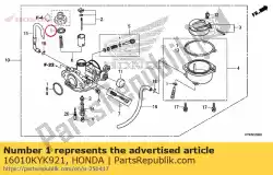 pakkingset van Honda, met onderdeel nummer 16010KYK921, bestel je hier online:
