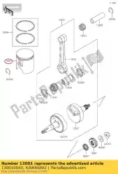 zuigermotor, b van Kawasaki, met onderdeel nummer 130010040, bestel je hier online: