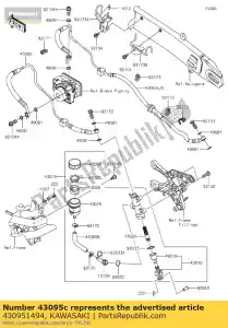 kawasaki 430951494 01 hamulec w??owy, zacisk abs-rr - Dół