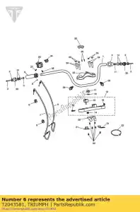 triumph T2043581 cable throttle pull - Bottom side