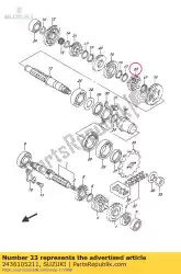 versnelling, 6e gereden van Suzuki, met onderdeel nummer 2436105211, bestel je hier online: