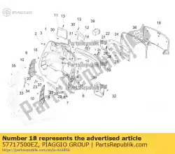 Tutaj możesz zamówić klapa baga? Nika od Piaggio Group , z numerem części 57717500EZ: