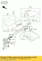 320460034, Kawasaki, bracket-seat,fr vn2000-a1h kawasaki vn 2000 2004 2005 2006 2008 2009 2010, New