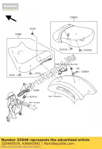 kawasaki 320460034 bracket-seat,fr vn2000-a1h - Bottom side