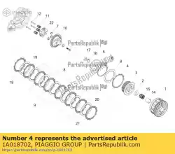 Here you can order the driving clutch disc from Piaggio Group, with part number 1A018702: