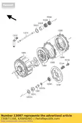 Here you can order the hub-clutch from Kawasaki, with part number 130871168: