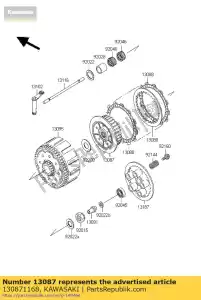 Kawasaki 130871168 hub-clutch - Bottom side