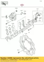 430800157, Kawasaki, caliper-sub-assy, ??fr kawasaki kx  f kx450f kx250f kx450 kx250 kx250x kx450x 450 250 , Novo