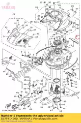 zegel 2 van Yamaha, met onderdeel nummer BS7F414E00, bestel je hier online: