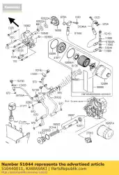 Aqui você pode pedir o tube-assy, ?? Fr vn1600-a2h em Kawasaki , com o número da peça 510440011: