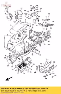 Yamaha 1TV283900000 afbeeldingenset, motorkap - Onderkant