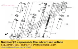 Aqui você pode pedir o cobrir comp., r. Fr. Garfo em Honda , com o número da peça 51620MEG000: