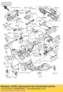 Kawasaki 110521830 bracket,fuse - Bottom side